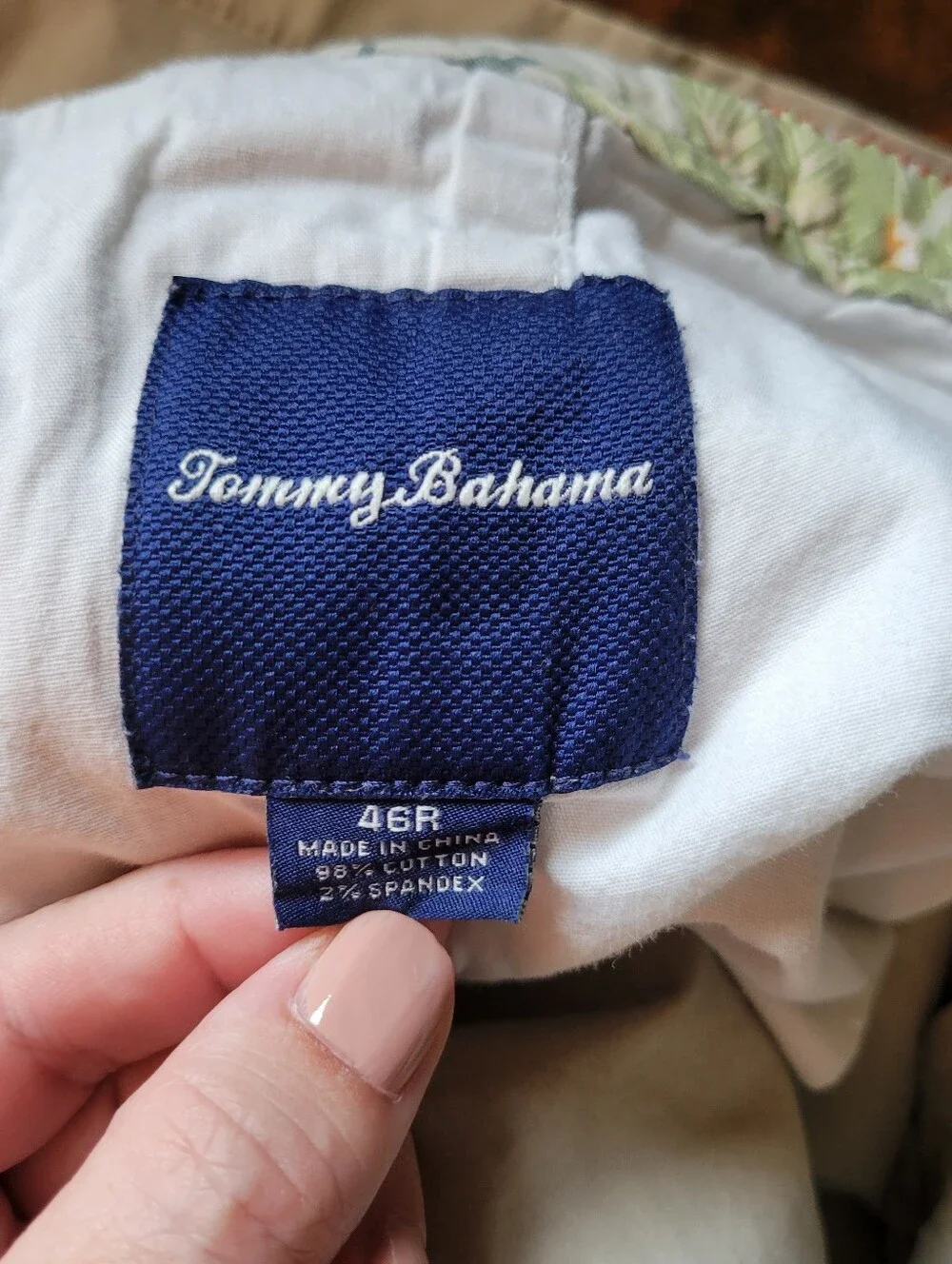 Tommy Bahama Chino Shorts Flat Front Cotton Khaki Men's 46R 9